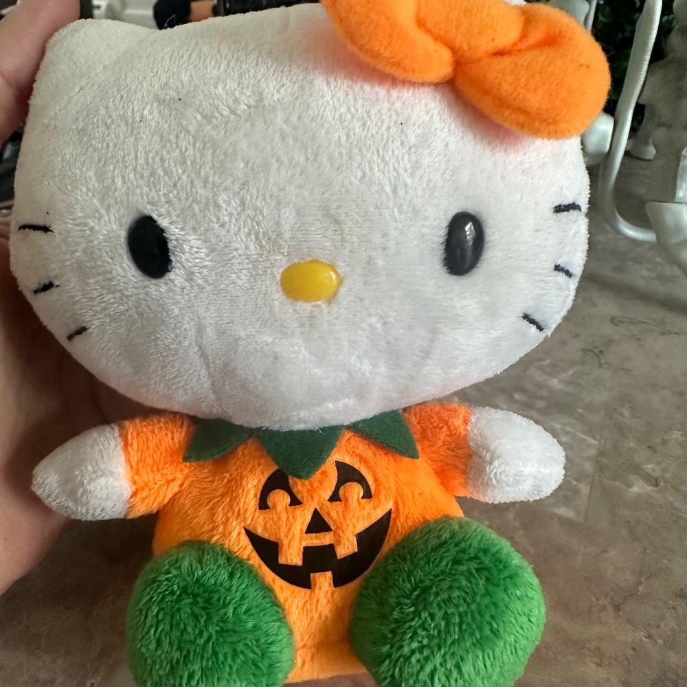 Hello Kitty 6” Halloween Pumpkin Doll 2012 Ty Beanie Sanrio pumpkin rare